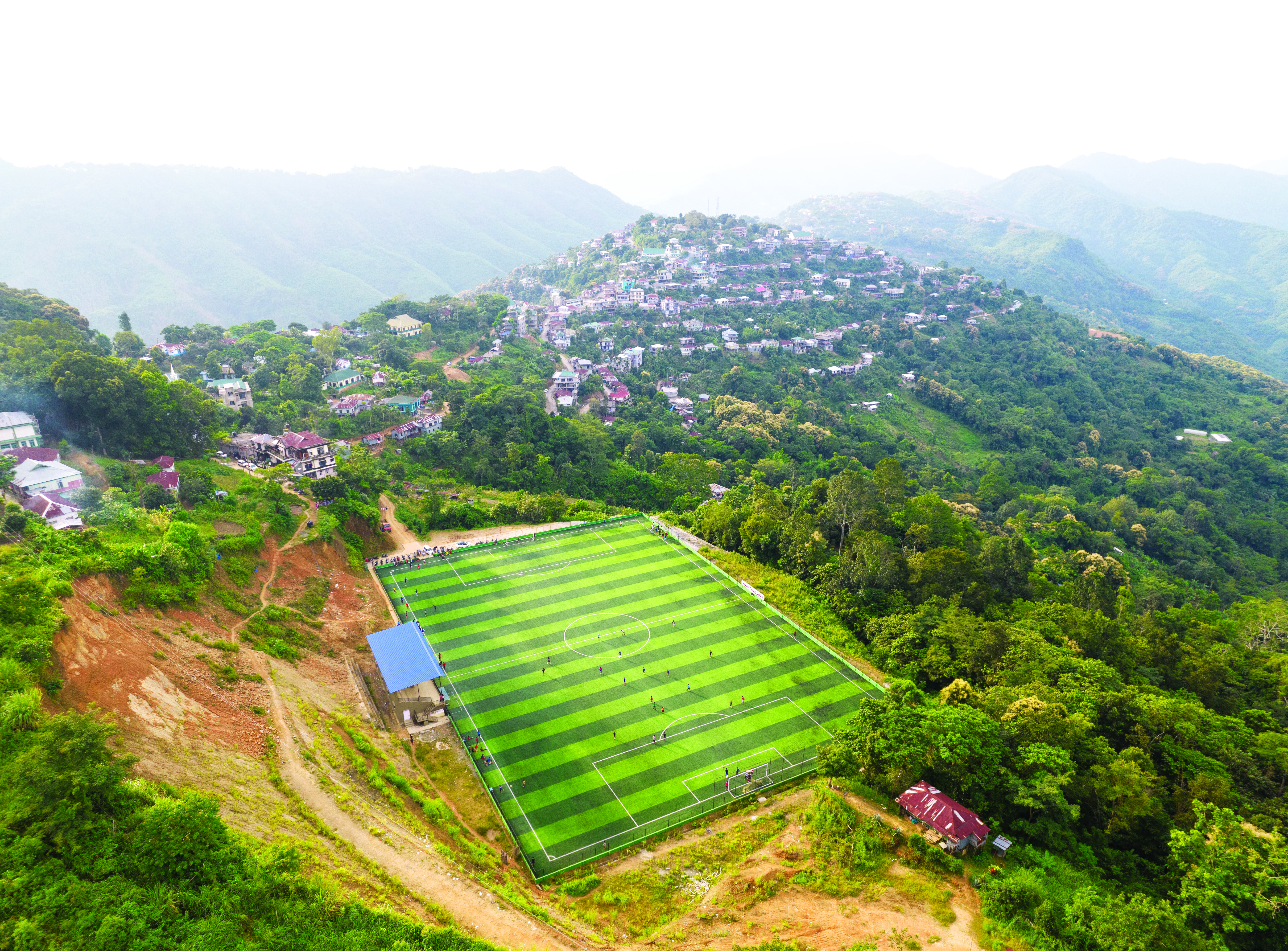 Laying of Artificial Turf Hnahthial