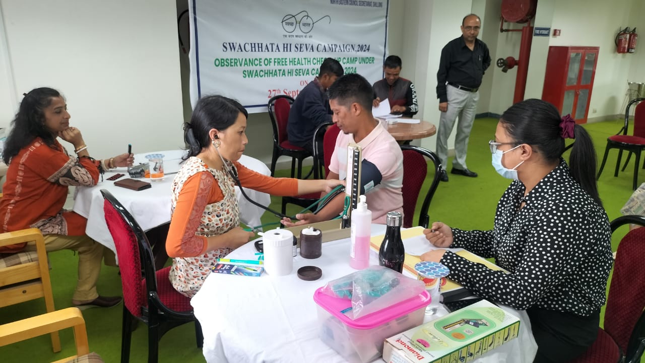 A view of the Health Camp for sanitation workers and outsour