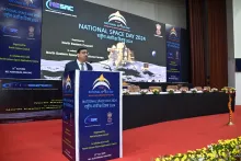 Director, NESAC Dr. SP Agarwal is delievering his inaugural