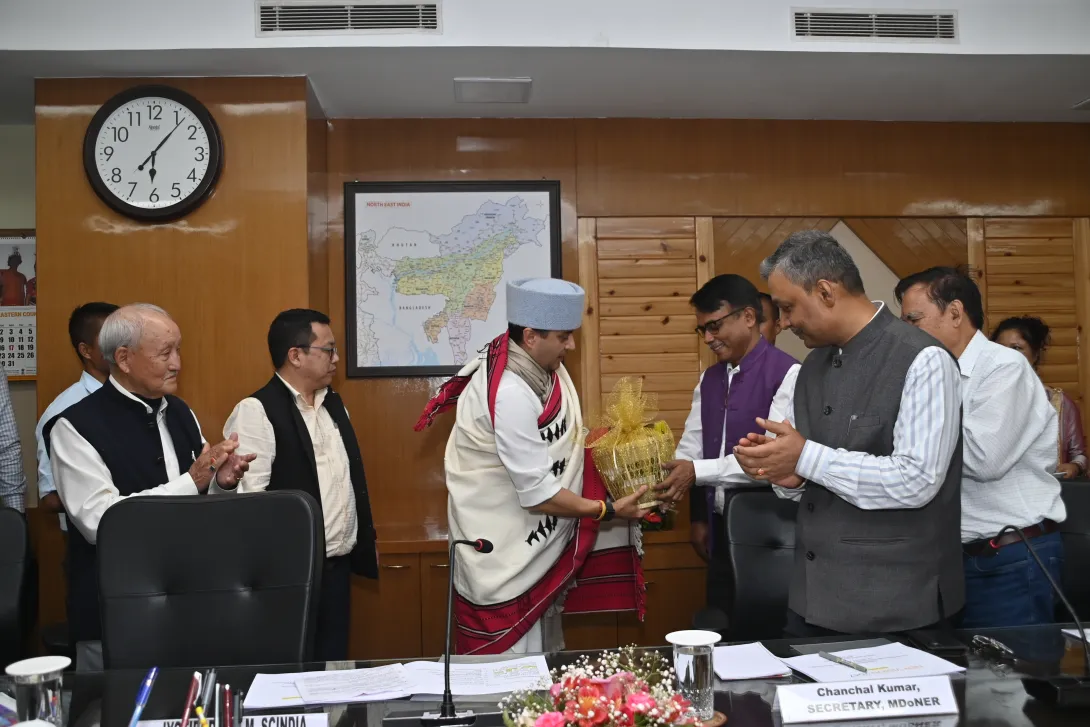Union Minister, DoNER Sh. Jyotiraditya M. Scindia is being p