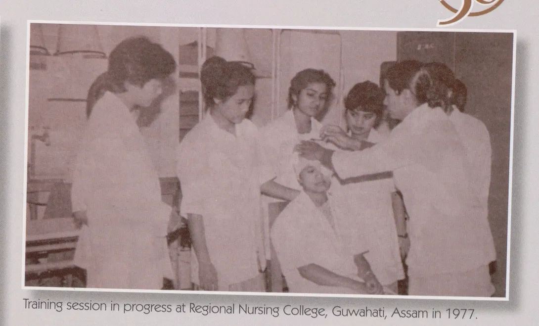 Training session in progress at Regional Nursing College, Gu